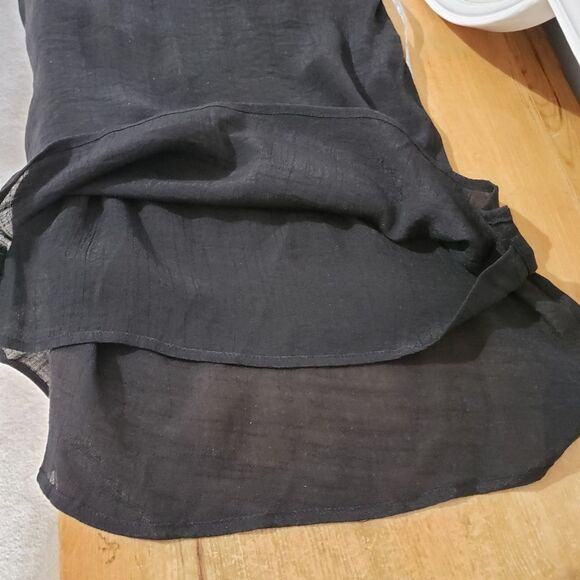 @zucar Small Black NWT Sleeveless Lined Sheer Blouse Tunic with Openwork Detail - Picture 11 of 11